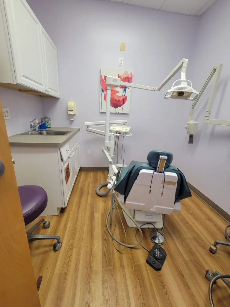 Clean and disinfected dental room with equipment and chair in New Haven, Connecticut