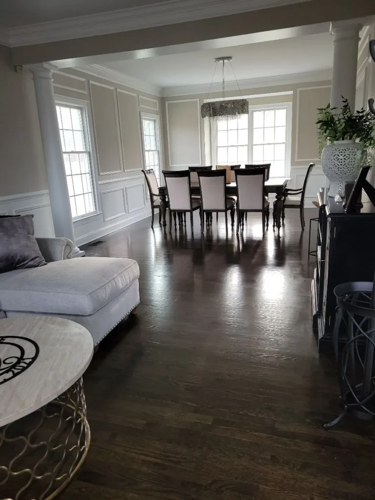 Elegant dining room professionally deep cleaned in Avon, CT