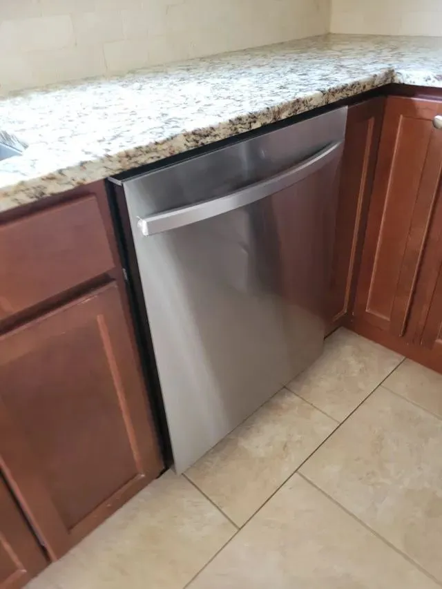 Stainless steel dishwasher cleaned and polished in Hartford, CT home