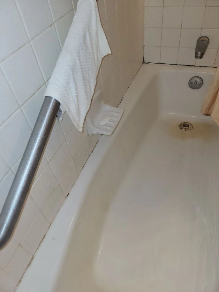 Bathtub with visible stains and buildup in Hartford CT
