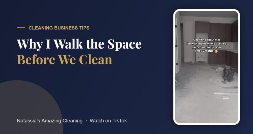 Why walk the space before cleaning